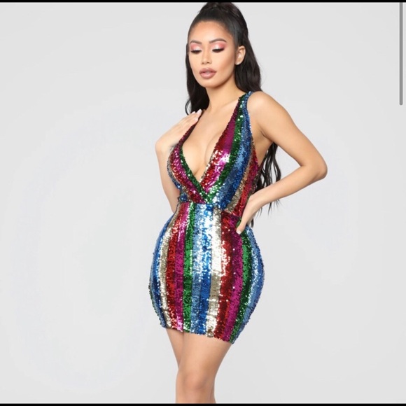 Fashion Nova Dresses & Skirts - Fashion Nova Diva Babe Sequin Body-Con Dress NWOT